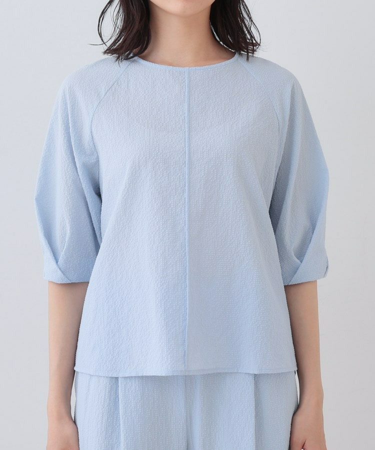 【SETUP可能/涼しい】タックスリーブブラウス19