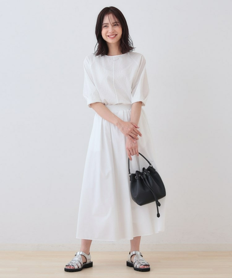 【SETUP可能/涼しい】タックスリーブブラウス5