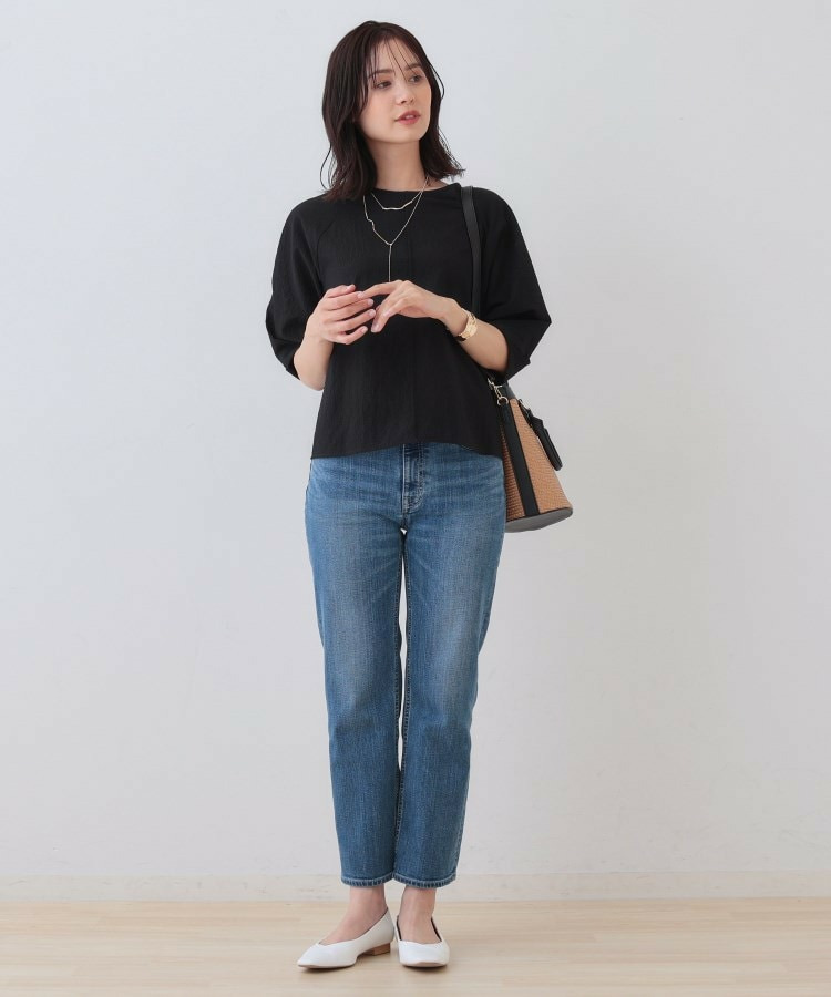 【SETUP可能/涼しい】タックスリーブブラウス9