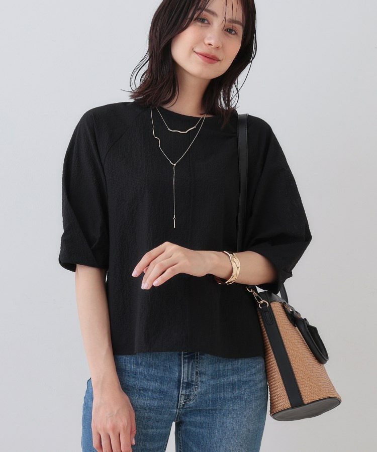【SETUP可能/涼しい】タックスリーブブラウス1