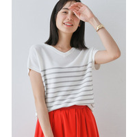 【洗える】きれいめVネックニット