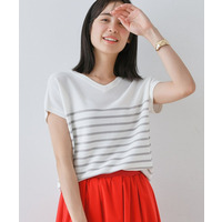 【洗える】きれいめVネックニット