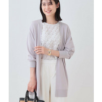 【洗える】大人ロングカーディガンニット