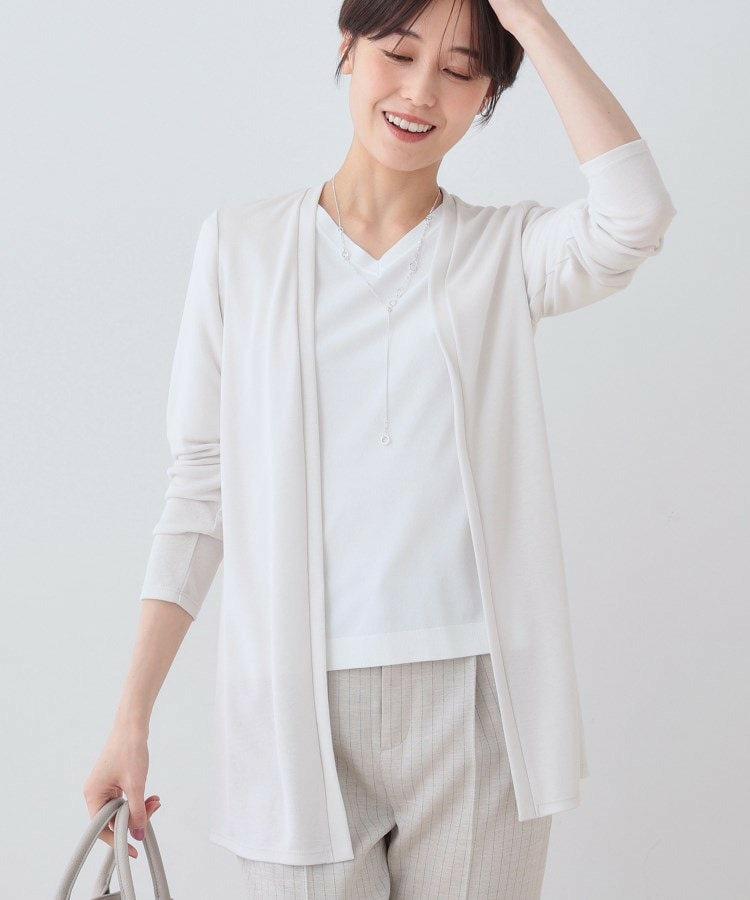 【洗える】着流しジャージカーディガン1