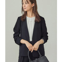 【洗える/UVケア】ノーカラー ナロージャケット