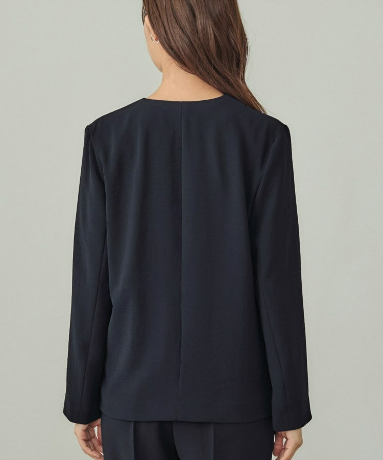 【洗える/UVケア】ノーカラー ナロージャケット17