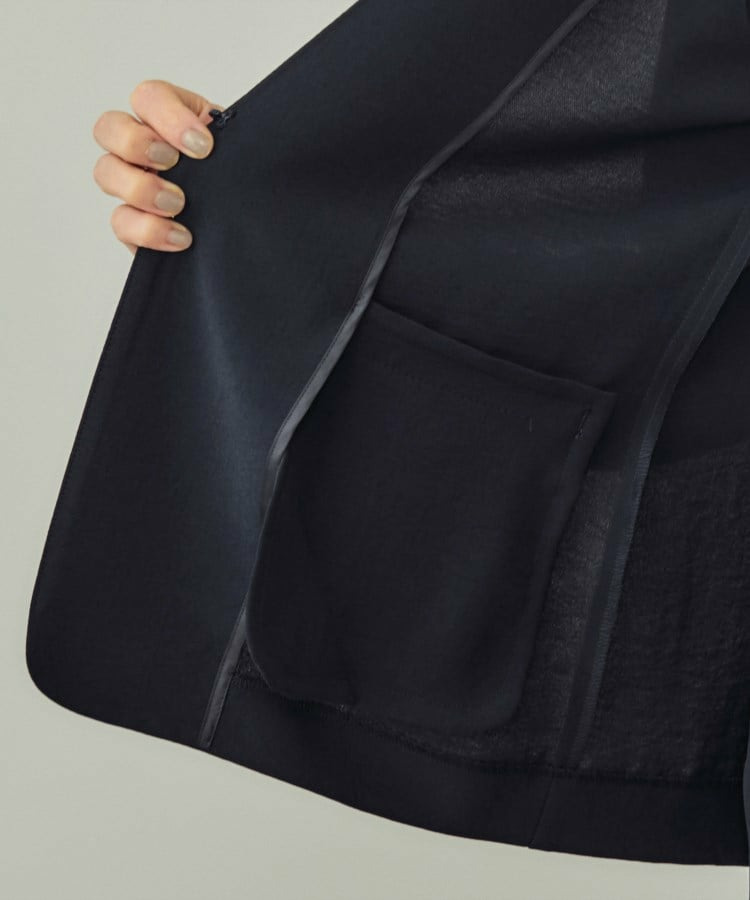 【洗える/UVケア】ノーカラー ナロージャケット22