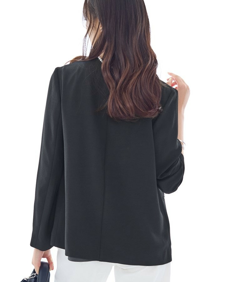 【洗える/UVケア】ノーカラー ナロージャケット4