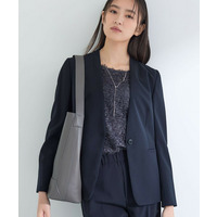 【洗える／UVケア】ストレッチノーカラージャケット