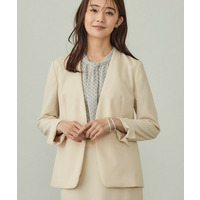 【洗える／UVケア】ストレッチノーカラージャケット