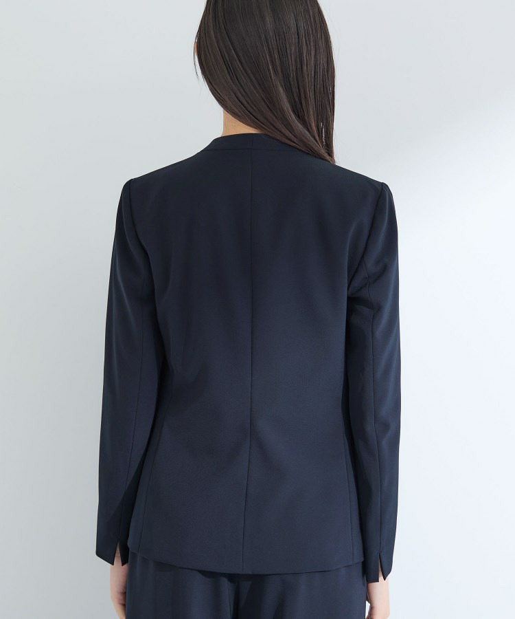 【洗える/UVケア】ストレッチノーカラージャケット17