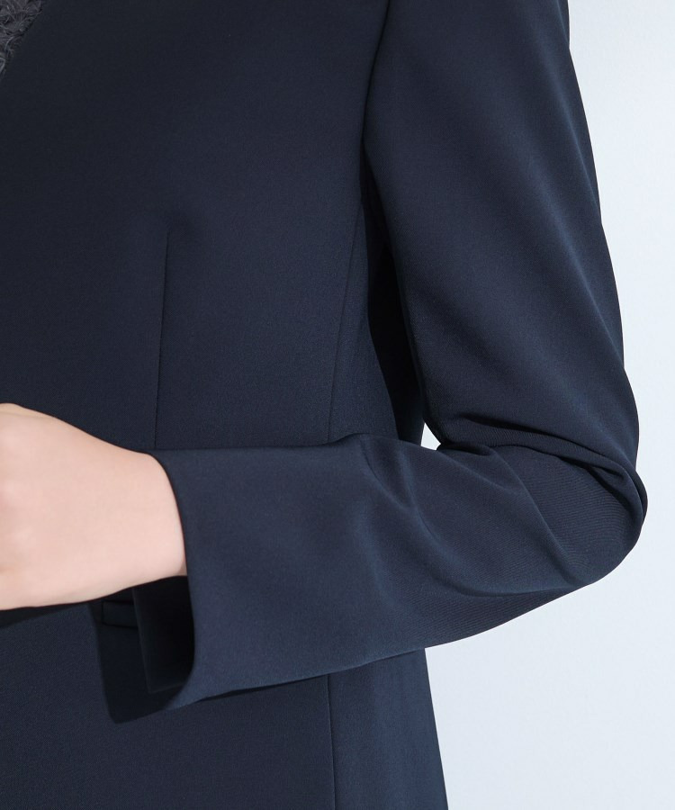 【洗える/UVケア】ストレッチノーカラージャケット19