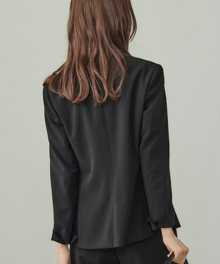 【洗える/UVケア】ストレッチノーカラージャケット4