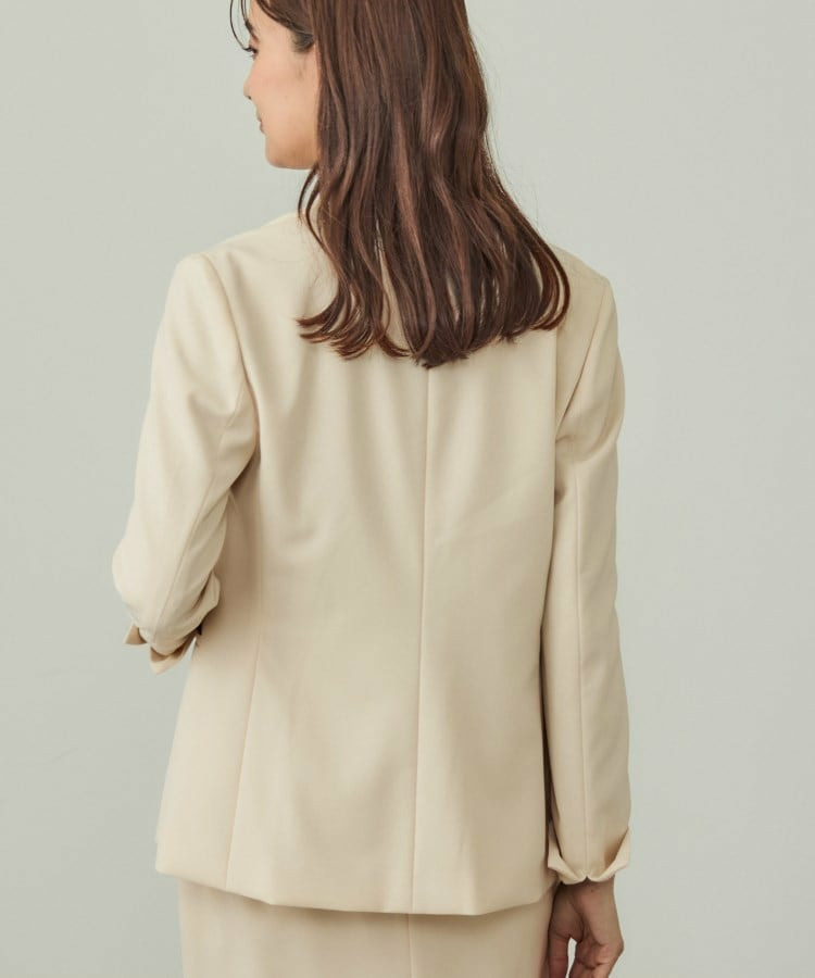 【洗える/UVケア】ストレッチノーカラージャケット8