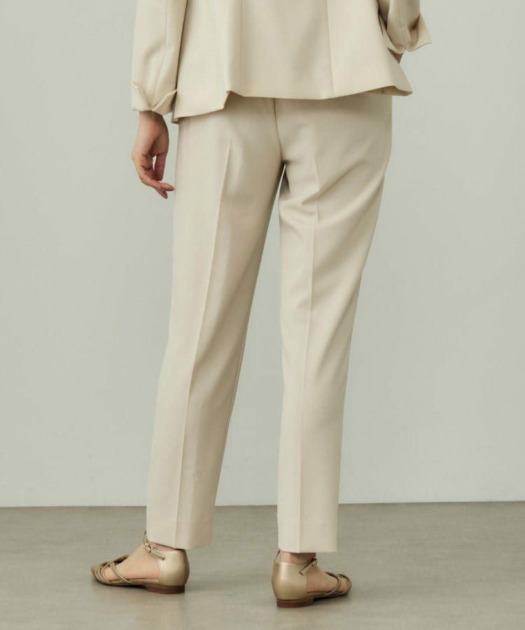 【洗える/UVケア】ストレッチ タックテーパードパンツ4