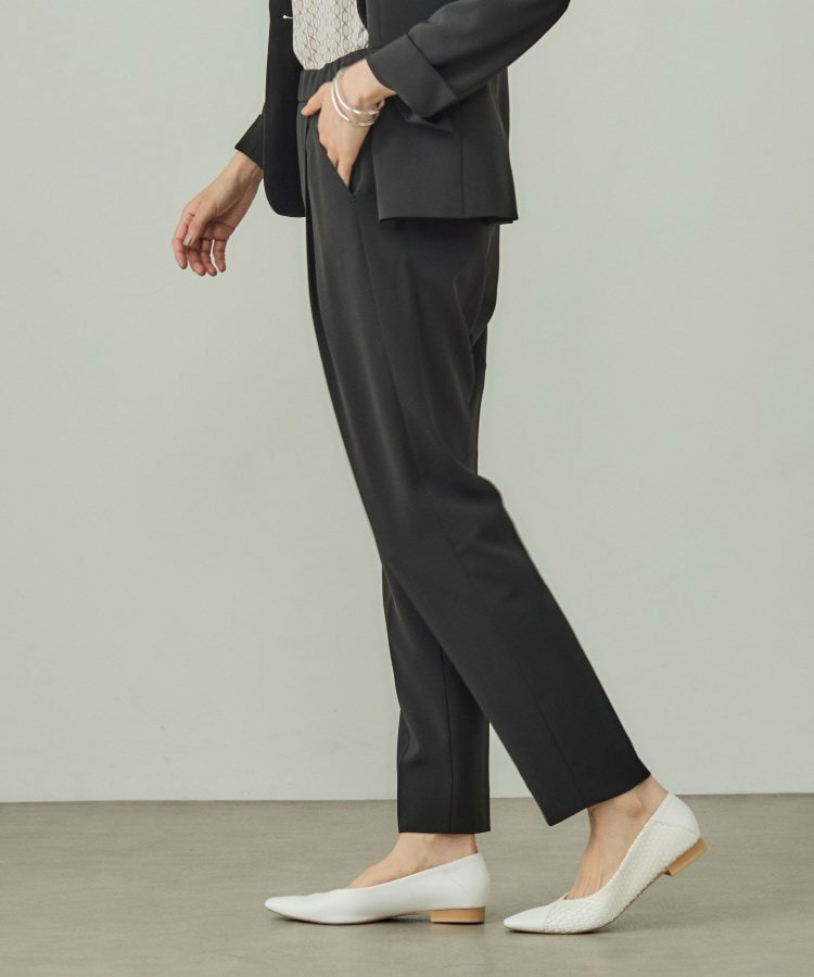 【洗える/UVケア】ストレッチ タックテーパードパンツ7