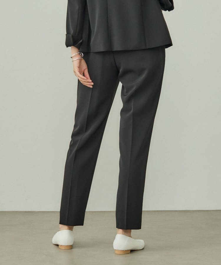 【洗える/UVケア】ストレッチ タックテーパードパンツ8