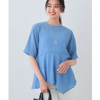 【洗える】ペプラムトップス