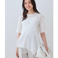 【洗える】ペプラムトップス