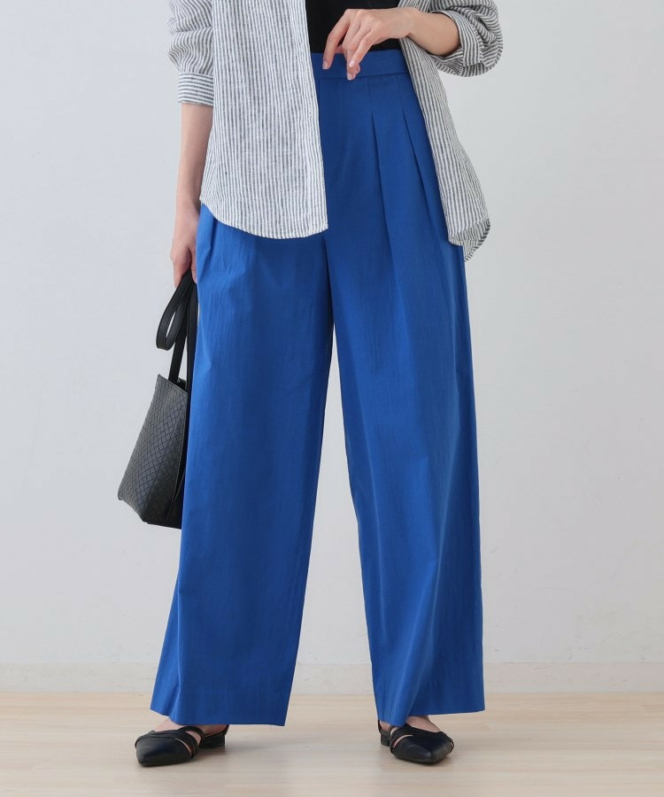 【SETUP可能/涼しい】コットンワイドパンツ1