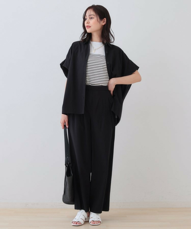 【SETUP可能/涼しい】コットンワイドパンツ5