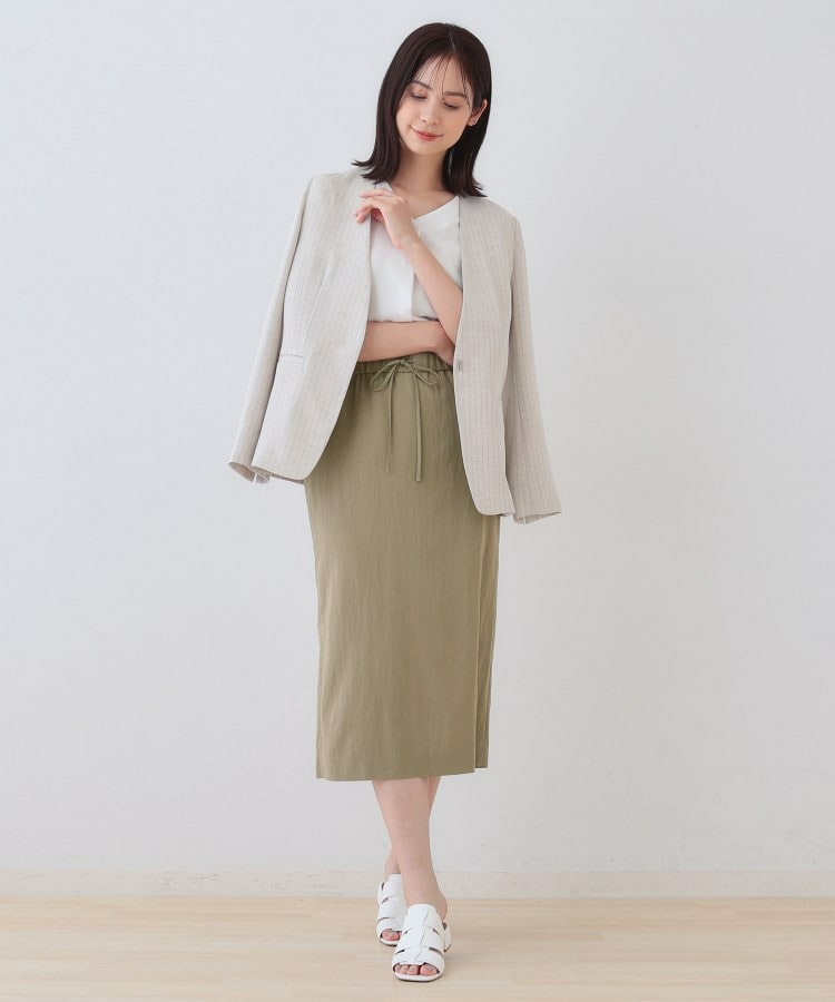 【シワになりにくい】コットンライクストレートスカート13