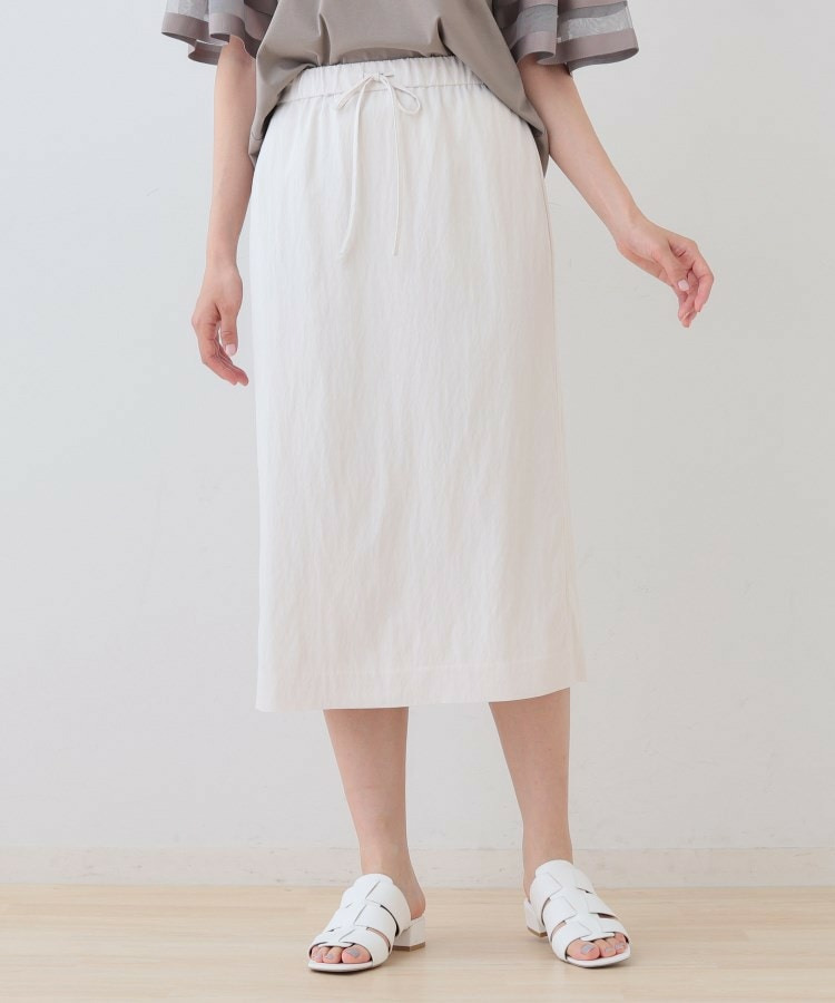 【シワになりにくい】コットンライクストレートスカート1