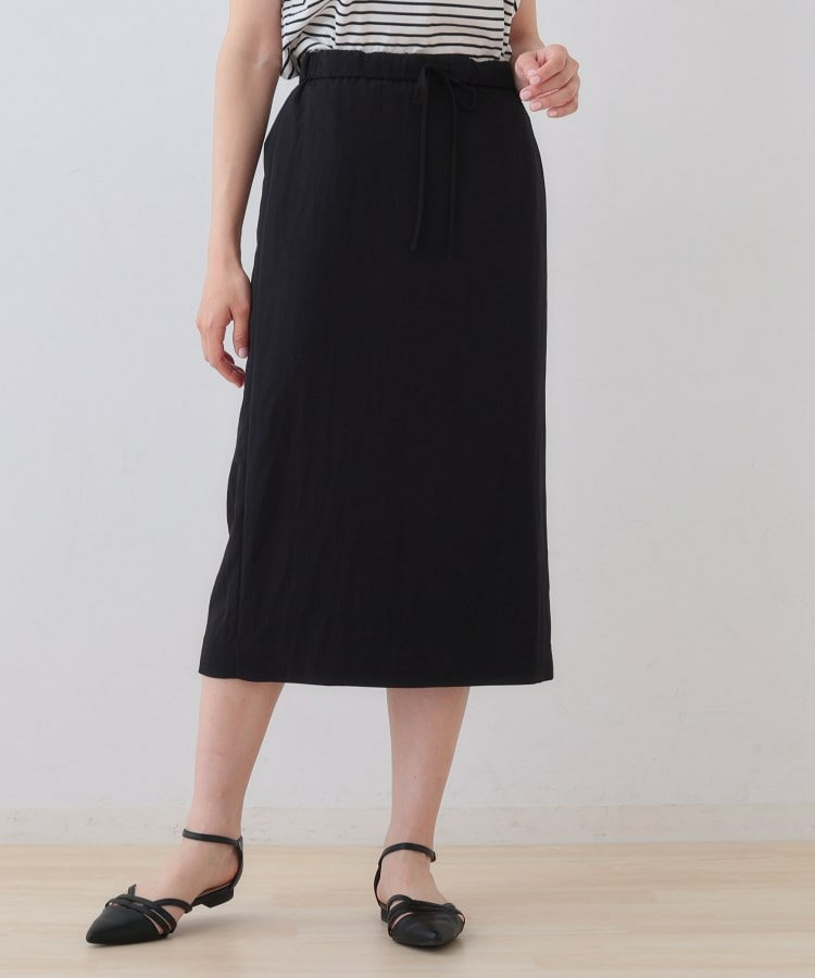 【シワになりにくい】コットンライクストレートスカート1