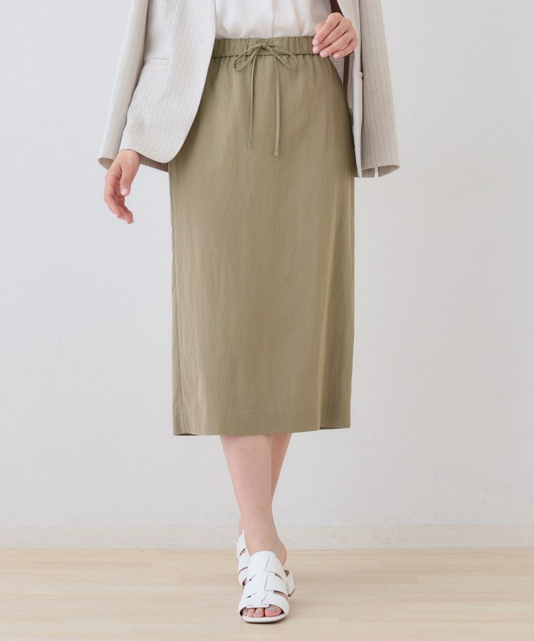 【シワになりにくい】コットンライクストレートスカート1