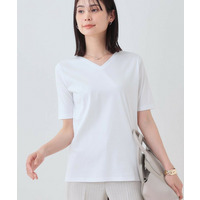 【洗える】シンプルVネックTシャツ