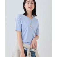 【洗える】シンプルVネックTシャツ