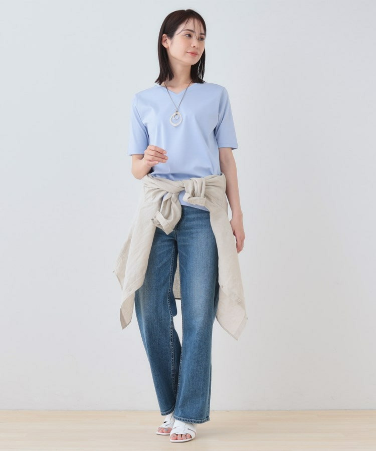 【洗える】シンプルVネックTシャツ13