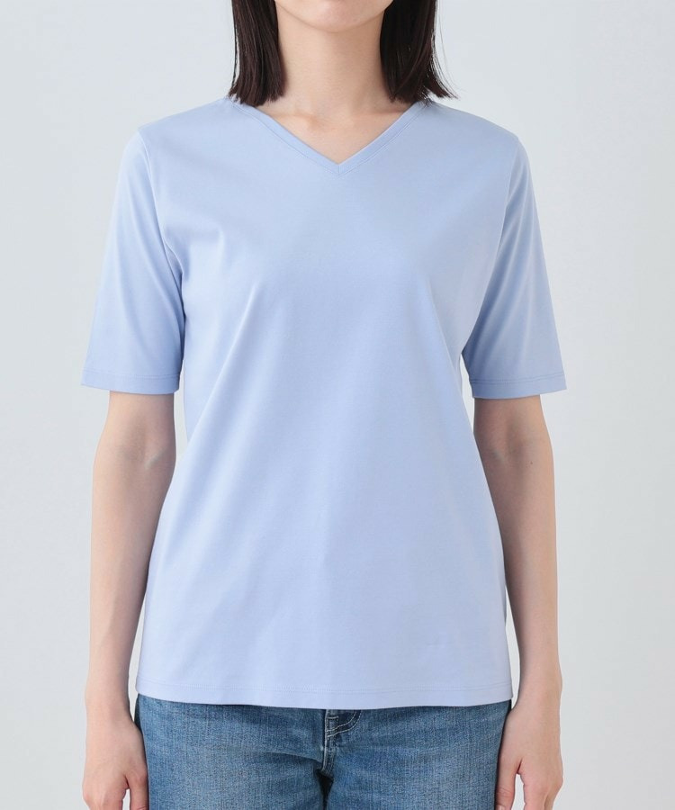 【洗える】シンプルVネックTシャツ15