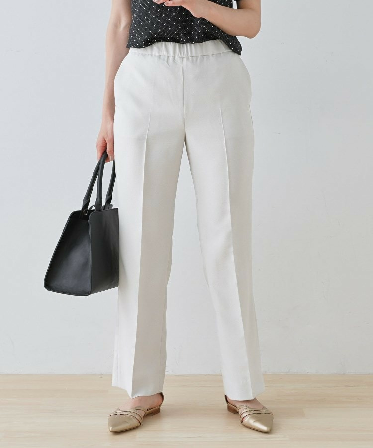 【きれいめ/ウエストゴム】ストレートラインパンツ1