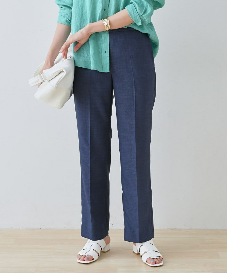 【きれいめ/ウエストゴム】ストレートラインパンツ1