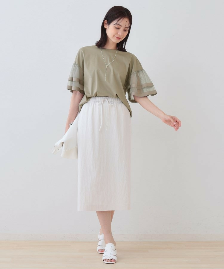 チュールスリーブカットソー13