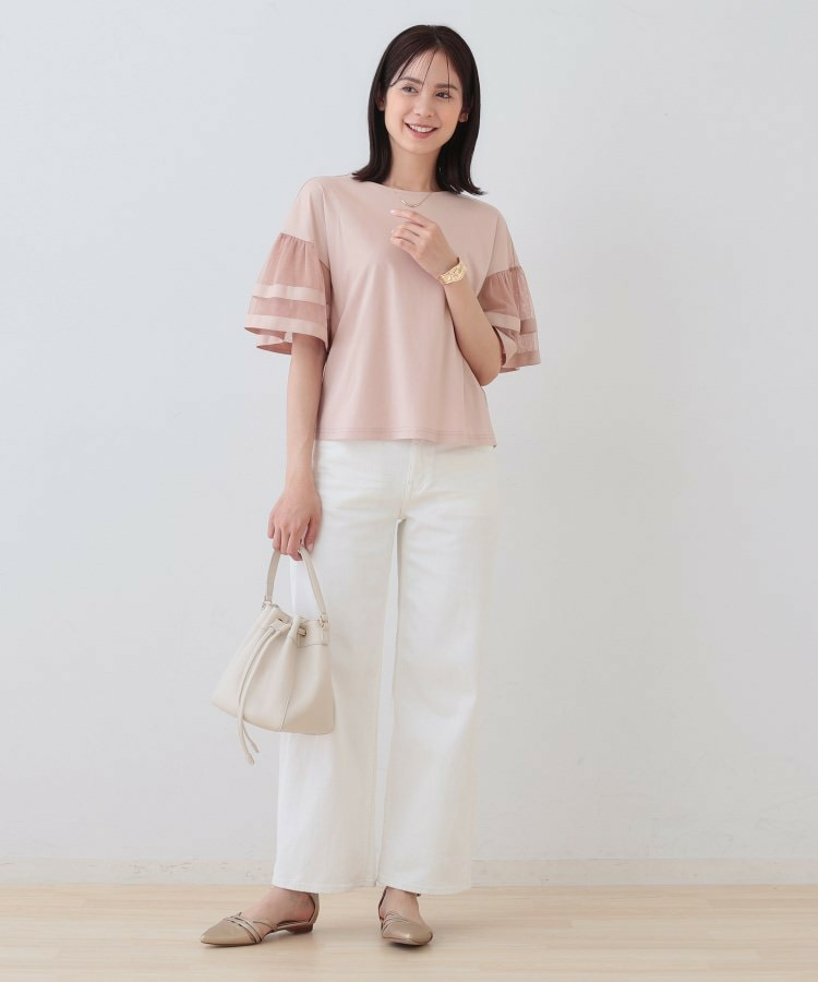 チュールスリーブカットソー17