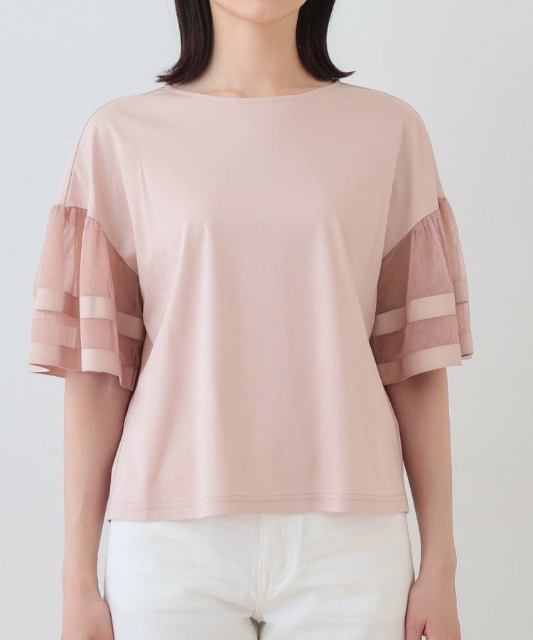 チュールスリーブカットソー19