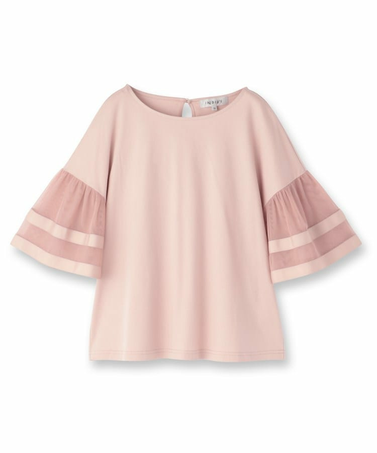 チュールスリーブカットソー2