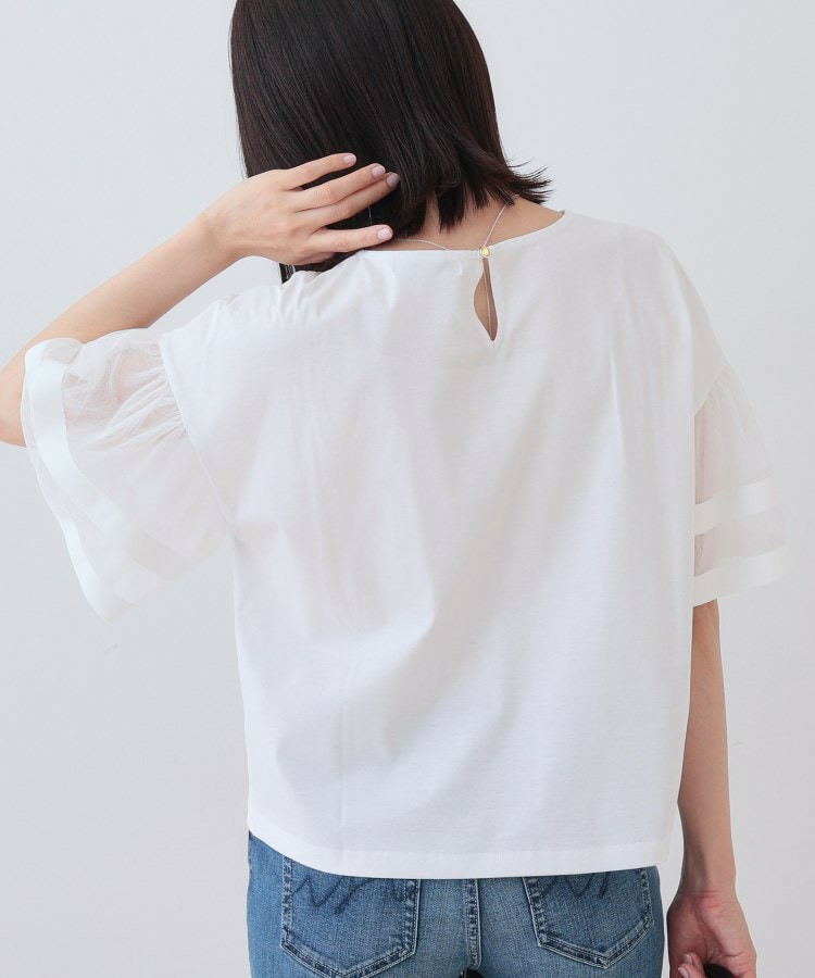 チュールスリーブカットソー4