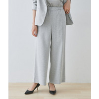 【通勤スーツ】ドライタッチワイドパンツ