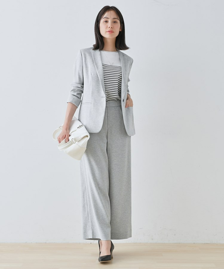 【通勤スーツ】ドライタッチワイドパンツ13