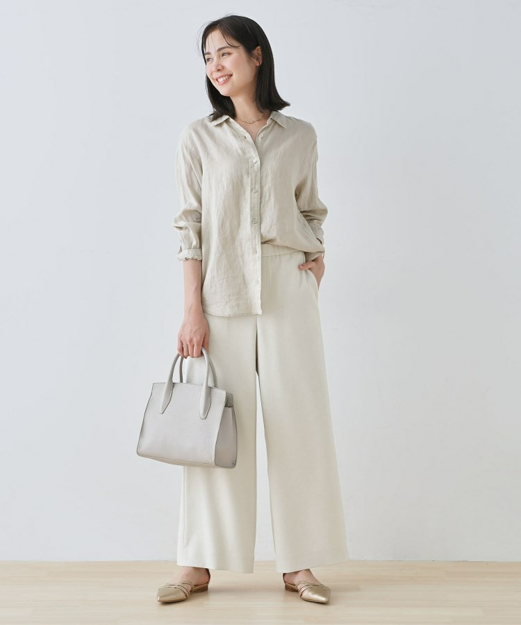 【通勤スーツ】ドライタッチワイドパンツ4