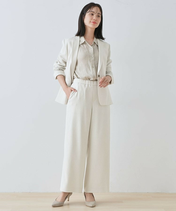 【通勤スーツ】ドライタッチワイドパンツ5