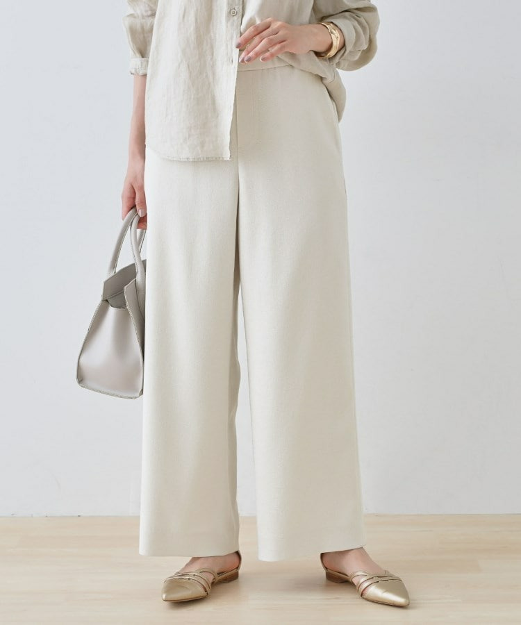 【通勤スーツ】ドライタッチワイドパンツ1