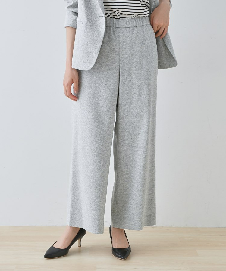 【通勤スーツ】ドライタッチワイドパンツ1