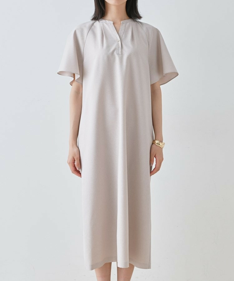 【しわになりにくい】麻調ストレートラインワンピース11