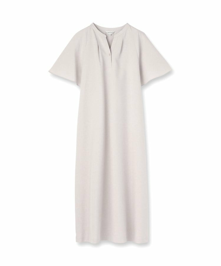 【しわになりにくい】麻調ストレートラインワンピース2