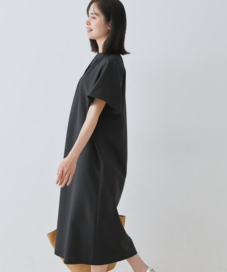 【しわになりにくい】麻調ストレートラインワンピース3