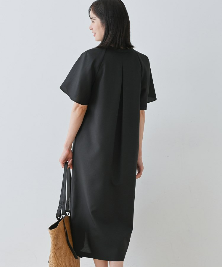 【しわになりにくい】麻調ストレートラインワンピース4